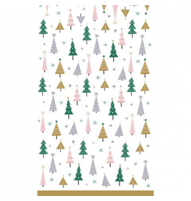 Weihn.Tischdecke Dunicel Noel Trees
