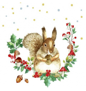 Motivserviette 33x33cm Herbst