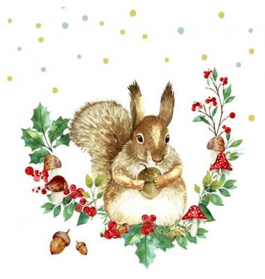 Motivserviette 33x33cm Herbst