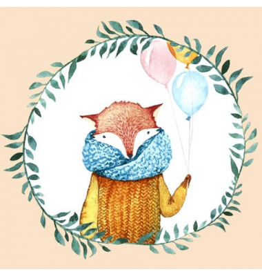 Motivserviette 33x33cm Herbst