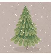 Weihn.Zelltuchserviette 25x25cm