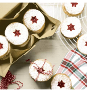 Weihn.Zelltuchserviette 33x33cm