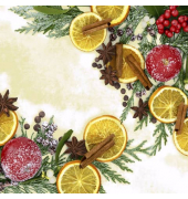 Weihn.Zelltuchserviette 33x33cm