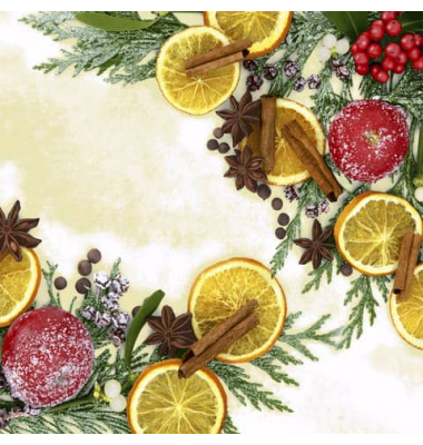 Weihn.Zelltuchserviette 33x33cm