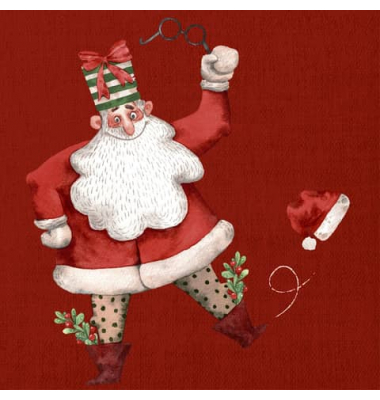 Weihn.Zelltuchserviette 25x25cm Kind