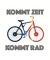 Motivserviette 33x33cm Fahrrad
