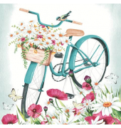 Motivserviette 33x33cm Fahrrad