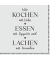 Motivservietten 209233, schwarz/wei&szlig; / Spruch, Kochen, Essen, Lachen, 3-lagig, 33x33cm