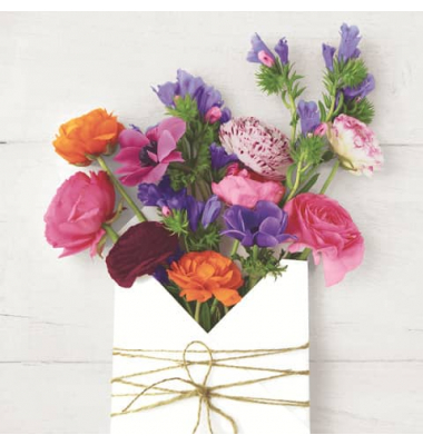 Motivservietten 209979 / Blumen, 3-lagig, 33x33cm