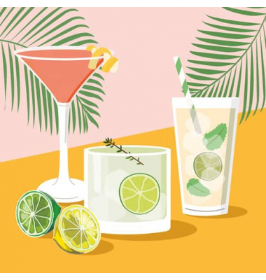 Motivserviette 33x33cm Kulinarik