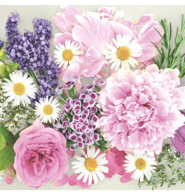Motivservietten 209999 / Blumen, 3-lagig, 33x33cm
