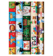 Geschenkpapier 0000200942, Kinder, farbig sortiert