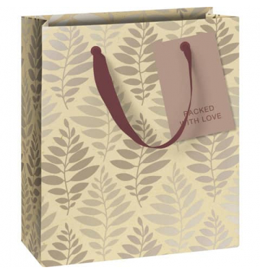 Geschenktasche 2543 5256 85 Solea, allgemein, Schleifenband mit Anhänger, Herbst Solea, 210mm x 180mm