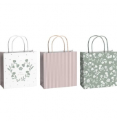 Geschenktasche 2543 5204 99 Olena, Hochzeit, mit Heißfolienprägung, mit gedrehter Papierkordel, 3 Motive sortiert, 200mm x 200mm