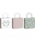 Geschenktasche 2543 5204 99 Olena, Hochzeit, mit Heißfolienprägung, mit gedrehter Papierkordel, 3 Motive sortiert, 200mm x 200mm