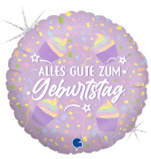 Folienballon Geburtstag pastell