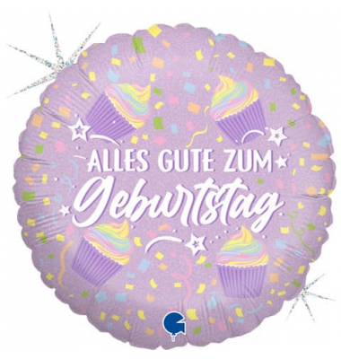 Folienballon Geburtstag pastell