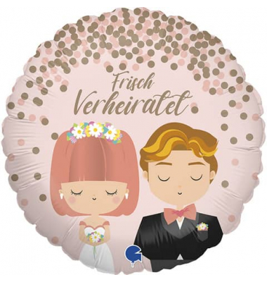 Folienballon Brautpaar Frisch verheirate