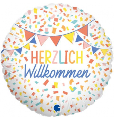 Folienballon Herzlich Willkommen