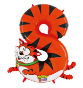 Folienballon Zahl 8 Katze