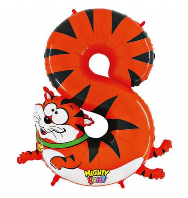 Folienballon Zahl 8 Katze