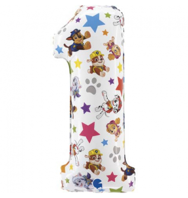 Folienballon Paw Patrol Zahl 1