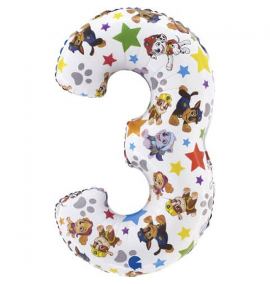 Folienballon Paw Patrol Zahl 3