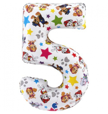 Folienballon Paw Patrol Zahl 5