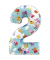 Folienballon Peppa Pig Zahl 2