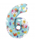 Folienballon Peppa Pig Zahl 6