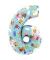 Folienballon Peppa Pig Zahl 6