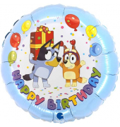 Folienballon Bluey Happy Birthday