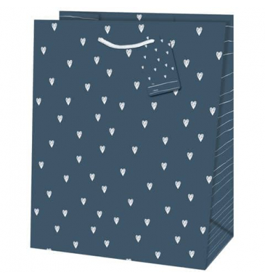 Geschenktasche 22405 TL, Liebe, Kordel mit Anhänger, Herzchen, 267mm x 330mm