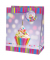 Geschenktasche 22419 TM, Kordel mit Anhänger, Cupcake mit Kerze, 19cm x 23cm