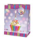 Geschenktasche 22419 TM, Kordel mit Anhänger, Cupcake mit Kerze, 19cm x 23cm