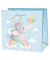Geschenktasche 22421 TQ, Baby, Kordel mit Anhänger, Elefant, 145mm x 150mm