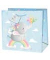 Geschenktasche 22421 TQ, Baby, Kordel mit Anhänger, Elefant, 145mm x 150mm
