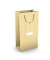Geschenktasche 224-504 TP Weihnachts-Geschenktragetasche Goldmuster, Weihnachten, gedrehte Kordel mit Karte, Goldmuster, 110mm x