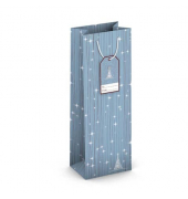 Geschenktasche 224-519 TB Weihnachts-Geschenktragetasche Baum, Weihnachten, gedrehte Kordel mit Karte, Baum/Sterne, 126mm x 360m