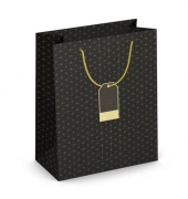 Geschenktasche 224-521 TL Weihnachts-Geschenktragetasche Sterne, Weihnachten, gedrehte Kordel mit Karte, Sterne, 267mm x 330mm