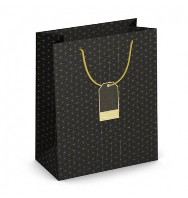 Geschenktasche 224-521 TL Weihnachts-Geschenktragetasche Sterne, Weihnachten, gedrehte Kordel mit Karte, Sterne, 267mm x 330mm