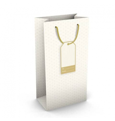 Geschenktasche 224-521 TP Weihnachts-Geschenktragetasche Sterne, Weihnachten, gedrehte Kordel mit Karte, Sterne, 110mm x 210mm