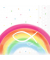 Motivserviette 33x33cm Rainbow white