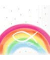 Motivserviette 33x33cm Rainbow white