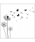 Motivserviette 33x33cm Trauer Pusteblume