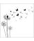 Motivserviette 33x33cm Trauer Pusteblume
