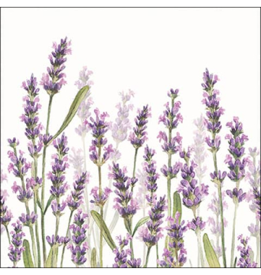 Motivserviette 33x33cm Lavendel