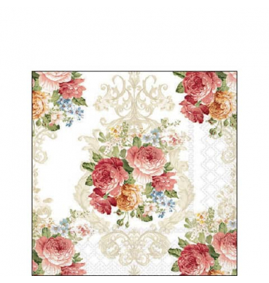 Motivserviette 25x25cm Sara cream