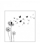 Motivserviette 25x25cm Trauer Pusteblume