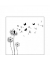 Motivserviette 25x25cm Trauer Pusteblume